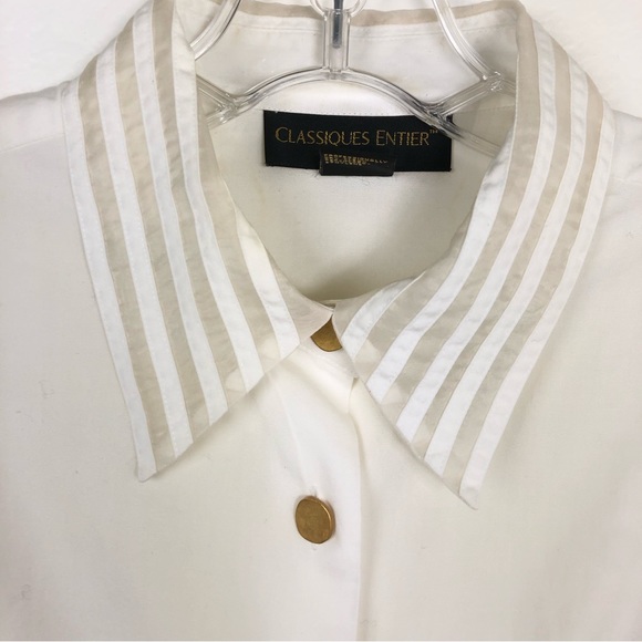 Classiques Entier White Button Down Shirt | Size L - Picture 2 of 7